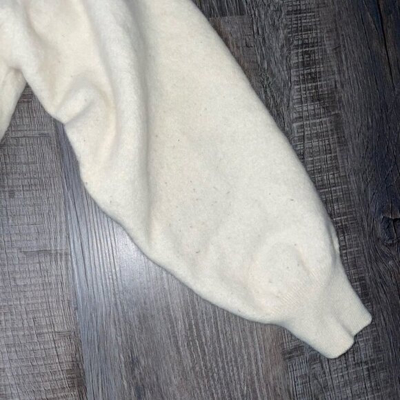 Italian Merino Wool Sweater Women’s Small Karaka Ivory Butter Soft - Picture 9 of 11